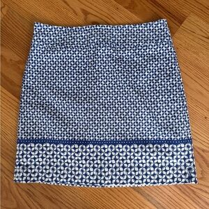 Talbots Blue and White  Skirt